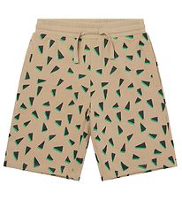 Stella McCartney Kids Sweat Shorts - Beige/Black w. Print Stella McCartney Kids Sweat Shorts - Beige/Black w. Print