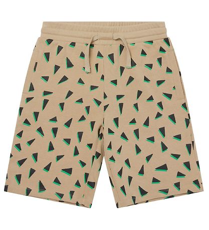 Stella McCartney Kids Sweat Shorts - Beige/Black w. Print Stella McCartney Kids Sweat Shorts - Beige/Black w. Print