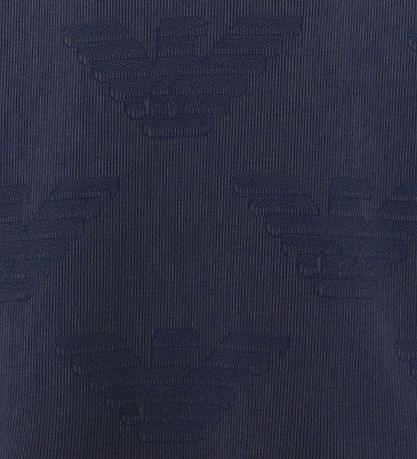 Emporio Armani Hoodie - Navy Striped w. Logos