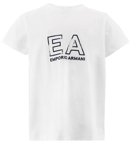 Emporio Armani T-shirt - White w. Print Emporio Armani T-shirt - White w. Print