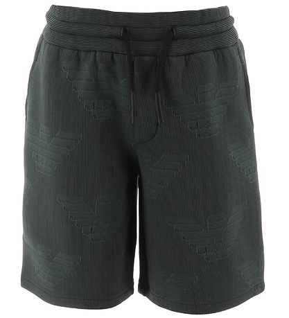 Emporio Armani Shorts - Grönrandig m. Logotyper