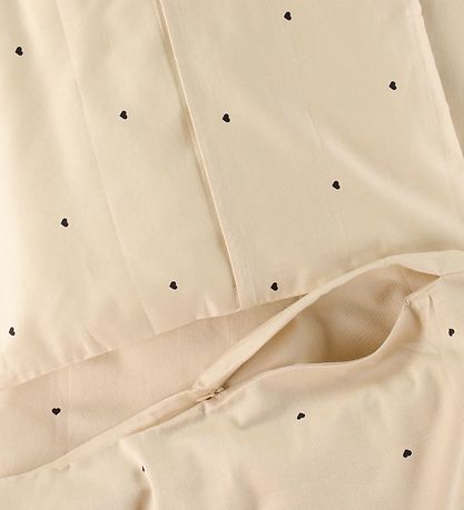 Design Letters Bettwäsche - Junior - 100x140 cm - Beige m. Herze