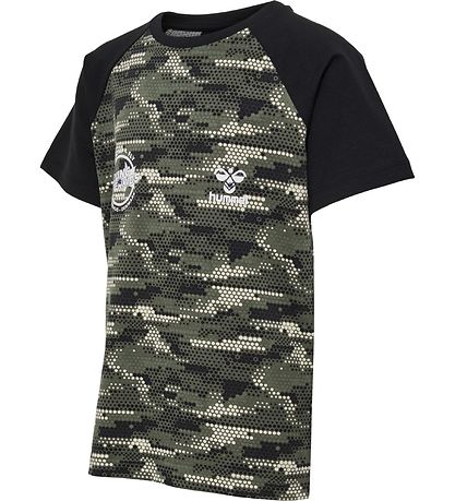 Hummel T-shirt - hmlFSK Flight - Green/Black Hummel T-shirt - hmlFSK Flight - Green/Black