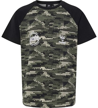 Hummel T-shirt - hmlFSK Flight - Green/Black Hummel T-shirt - hmlFSK Flight - Green/Black