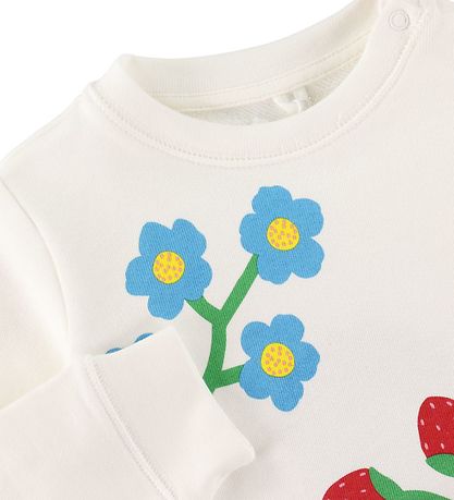 Stella McCartney Kids Sweatshirt - Weiß m. Blumen