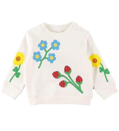 Stella McCartney Kids Sweatshirt - Weiß m. Blumen
