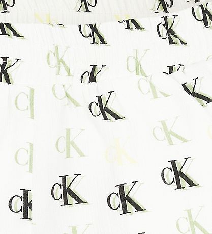Calvin Klein Shorts - Monogram - White/Green