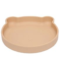 Petit Monkey Plate w. Suction Cup - Silicone - Bear - Honey Petit Monkey Plate w. Suction Cup - Silicone - Bear - Honey