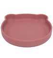 Petit Monkey Plate w. Suction Cup - Silicone - Bear - Mahogany R Petit Monkey Plate w. Suction Cup - Silicone - Bear - Mahogany R