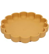 Petit Monkey Plate w. Suction Cup - Silicone - Lion - Ochre Petit Monkey Plate w. Suction Cup - Silicone - Lion - Ochre