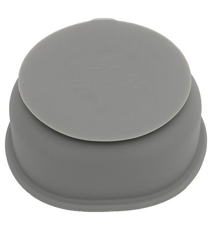 Petit Monkey Bowl w. Suction Cup - Silicone - Bear - Pewter Gree Petit Monkey Bowl w. Suction Cup - Silicone - Bear - Pewter Gree