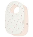 Cam Cam Bib w. Food Catcher - 2-Pack - Poppies/Shell