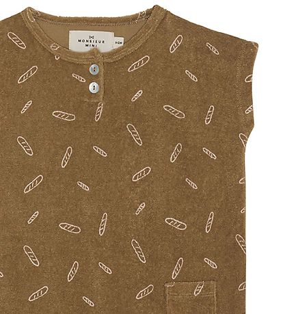 Monsieur Mini Summer Romper - Terry - Bronze w. Baguettes