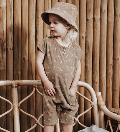 Monsieur Mini Summer Romper - Terry - Bronze w. Baguettes