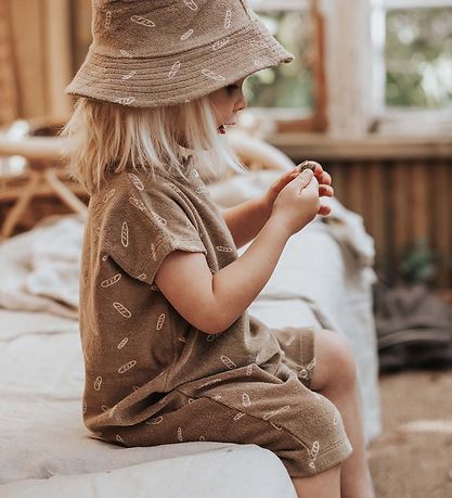 Monsieur Mini Summer Romper - Terry - Bronze w. Baguettes
