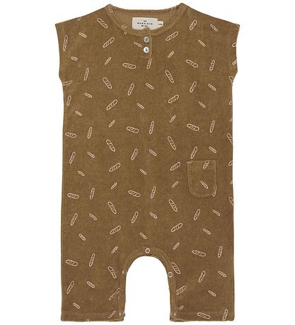 Monsieur Mini Summer Romper - Terry - Bronze w. Baguettes Monsieur Mini Summer Romper - Terry - Bronze w. Baguettes