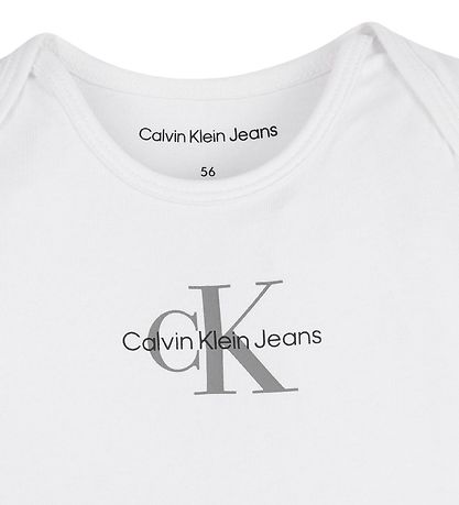 Calvin Klein Bodysuit s/s - Monogram - Bright White