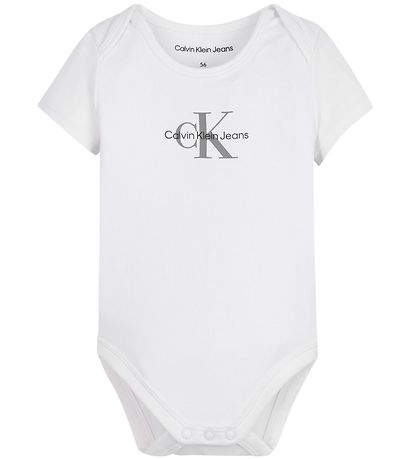 Calvin Klein Bodysuit s/s - Monogram - Bright White