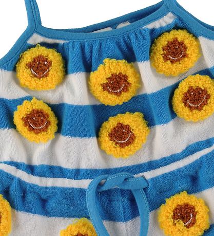 Stella McCartney Kids Summer Romper - Blue/White Striped w. Flow