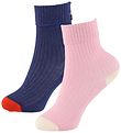 Mini Rodini Socks - 2-Pack - Blue/Pink Mini Rodini Socks - 2-Pack - Blue/Pink