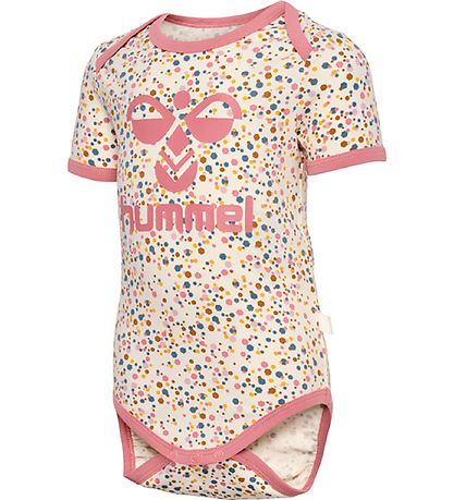 Hummel Bodysuit s/s - hmlKaren - White/Pink Hummel Bodysuit s/s - hmlKaren - White/Pink