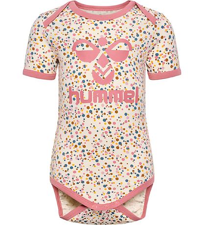 Hummel Bodysuit s/s - hmlKaren - White/Pink Hummel Bodysuit s/s - hmlKaren - White/Pink
