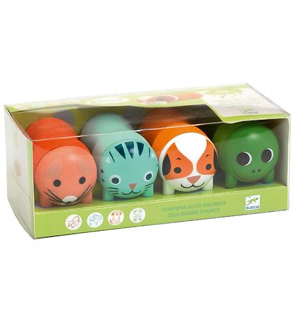 Djeco Stamp Set - 4-Pack - Garden Animals