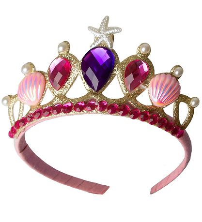 Great Pretenders Costume w. Tiara - Mermaid - Pink Glitter