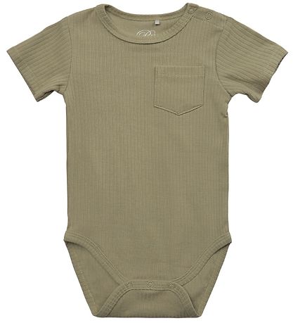 Petit by Sofie Schnoor Bodysuit k/æ - Rib - Dusty Green Petit by Sofie Schnoor Bodysuit k/æ - Rib - Dusty Green