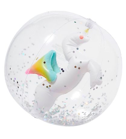 Ballon de Plage SunnyLife - 32 cm - 3D - Licorne Ballon de Plage SunnyLife - 32 cm - 3D - Licorne