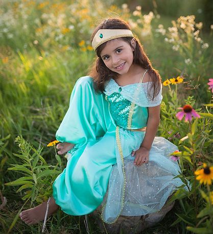 Great Pretenders Costume w. Headband - Jasmine Suit - Green
