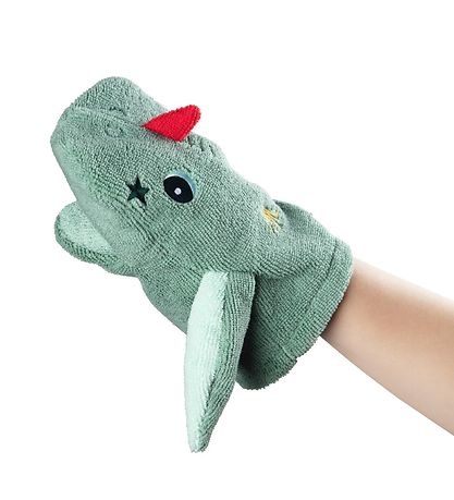 Lilliputiens Baby Wash Glove -2-Pack - Joe - Green