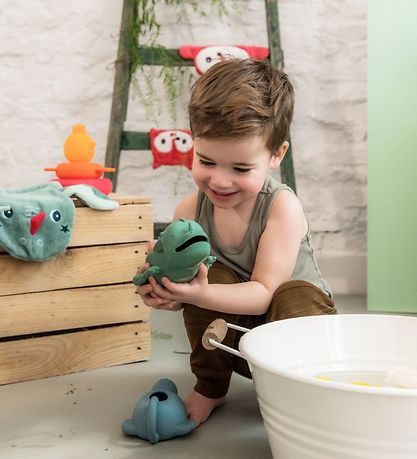 Lilliputiens Baby Wash Glove -2-Pack - Joe - Green