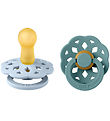 BIBS Bohemen Spenen - 2-pack - Maat 2 - Rond - Baby Blue/IJsland