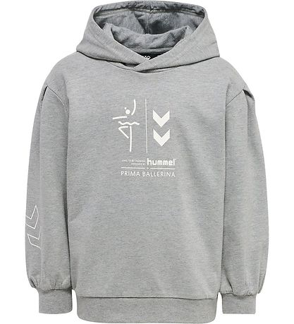 Hummel Hoodie - HmlPrima Bee - Grey Melange Hummel Hoodie - HmlPrima Bee - Grey Melange