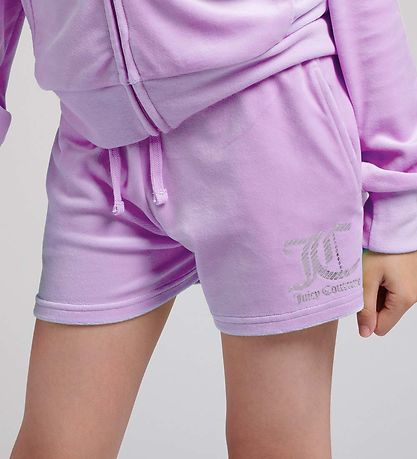 Juicy Couture 반바지 - 벨루어 - 라벤더
