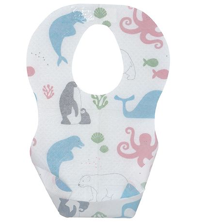 Bavoir jetable Mininor - 3-couches - 10 Pack - Blanc av. Animaux Bavoir jetable Mininor - 3-couches - 10 Pack - Blanc av. Animaux