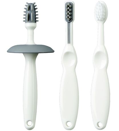 Mininor Toothbrush Set Set - 3 Parts - White/Grey Mininor Toothbrush Set Set - 3 Parts - White/Grey