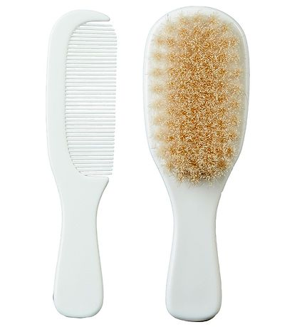 Mininor Comb and Hairbrush - White