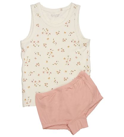 Minymo Underwear - Bamboo - Veiled Flower Rose/Misty Rose