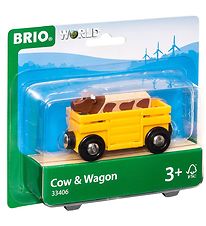 BRIO World Cattle wagon w. Cow - Yellow 33406 BRIO World Cattle wagon w. Cow - Yellow 33406
