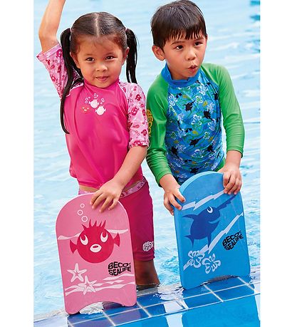 BECO Kickboard - Blue w. Fish
