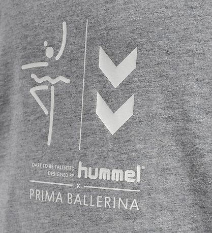 Hummel T-Shirt - hmlPrima Bee - Graumeliert meliert