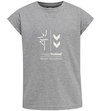 Hummel T-Shirt - hmlPrima Bee - Graumeliert meliert
