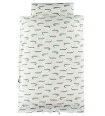 Nørgaard Madsens Beddengoed - Junior - Wit m. Krokodil Nørgaard Madsens Beddengoed - Junior - Wit m. Krokodil