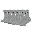Nike Socks - Performance Basic - 6-Pack - Dark Grey Heather Nike Socks - Performance Basic - 6-Pack - Dark Grey Heather