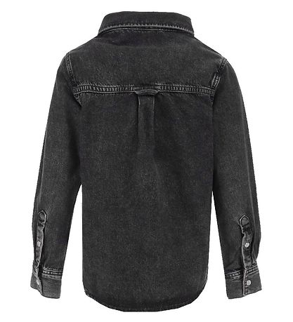 GANT Skyrta - Gallaefni - Oversized - Black Hrátt