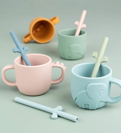 Done By Deer Straws - 5-Pack - Peekaboo - Blue Mix