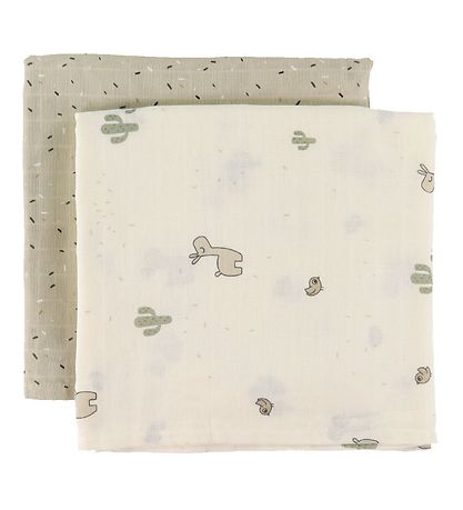 Done By Deer Fabric Muslin Cloths - 2-Pack - 120x120 cm - Lalee 