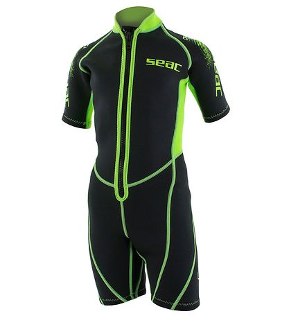 Seac Wetsuit - Look Shorty Kid 2.5 mm - Black/Lime Seac Wetsuit - Look Shorty Kid 2.5 mm - Black/Lime
